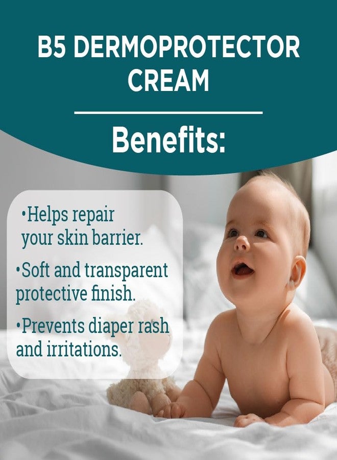 almipro B5 Dermo Protector cream. Moisturizing, repairing, protecting formula. Calendula and Cacay oil. Multi-Purpose Cream for Delicate Skin, Body, Hand Balm, Baby Safe. Soft & Clear texture. 3.5 oz - Image 2
